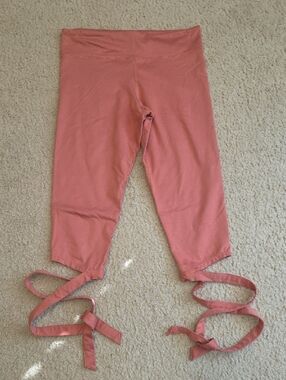 JoyLab Mauve Pink Tie-Hem Capri Leggings